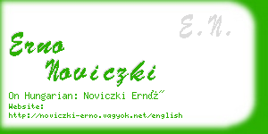 erno noviczki business card